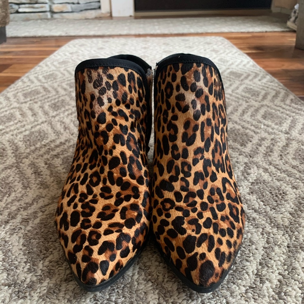 TREASURE & BOND LEOPARD CALF HAIR BOOTIES 7